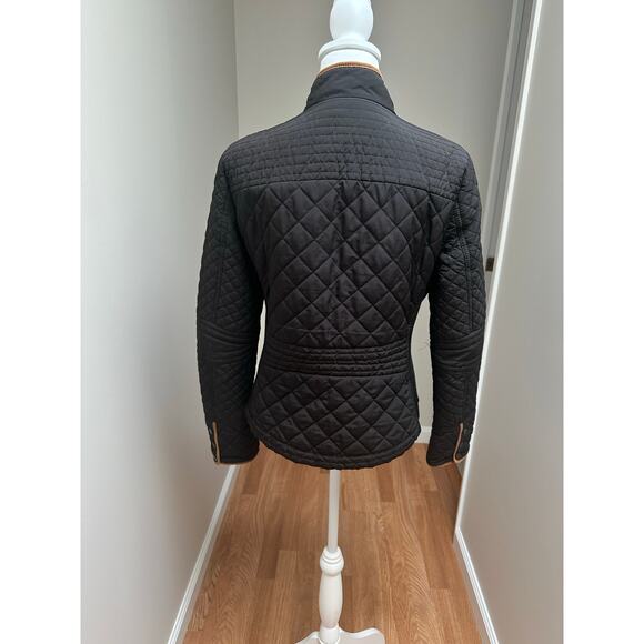 Zara Women’s Quilted Black Riding Jacket size Small/Medium - Picture 3 of 11